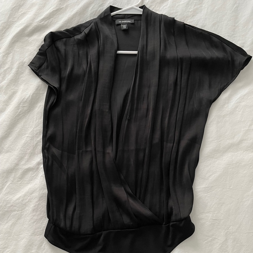 Black wrap bodysuit